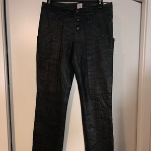 Leather pant reversible